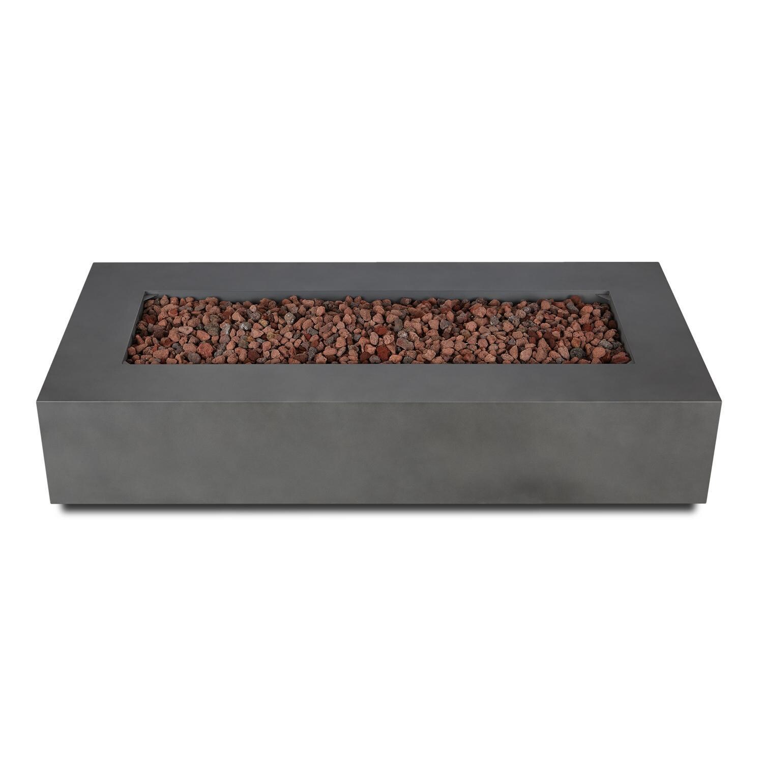 Lakeview Outdoor Designs SC-C9814NG-WSLT Elysian 70-Inch Rectangle Natural Gas Fire Table - Top View thumbnail