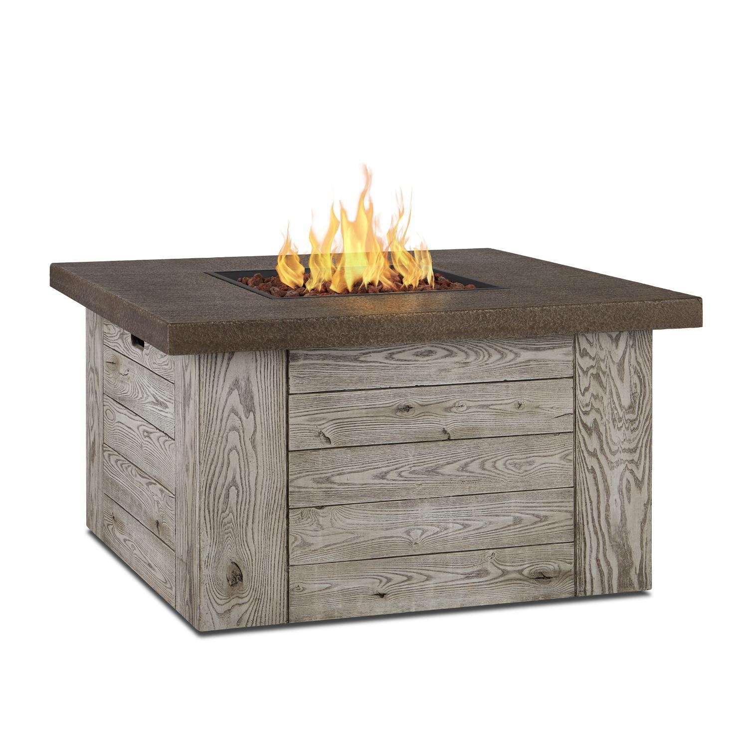 Lakeview Outdoor Designs SC-C1600LP-WGR Rusticview 42-Inch Square Propane Fire Pit Table - Weathered Gray thumbnail