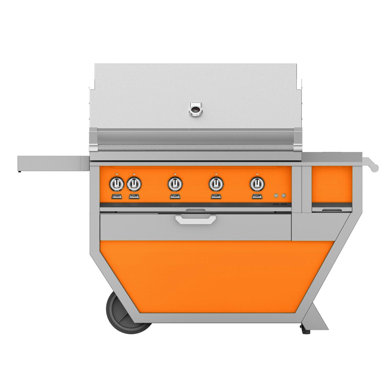 Hestan Deluxe 42-Inch Freestanding Propane Gas Grill W/ All Infrared Burners, Rotisserie, Worktop & Storage Drawer - Citra - GSBR42CX-LP-OR thumbnail
