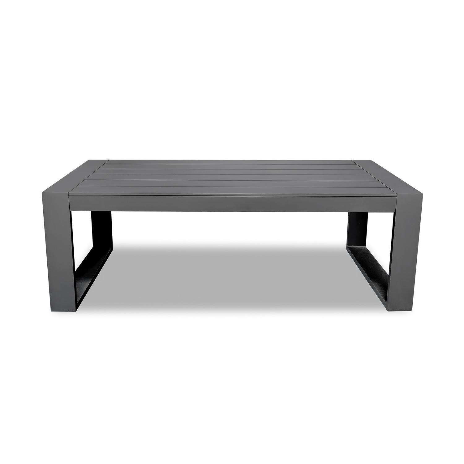 Misty Cove 8 Piece Sectional Set in Slate w/Coffee Table & Canvas Charcoal Cushions by Lakeview - Coffee Table - White Background thumbnail