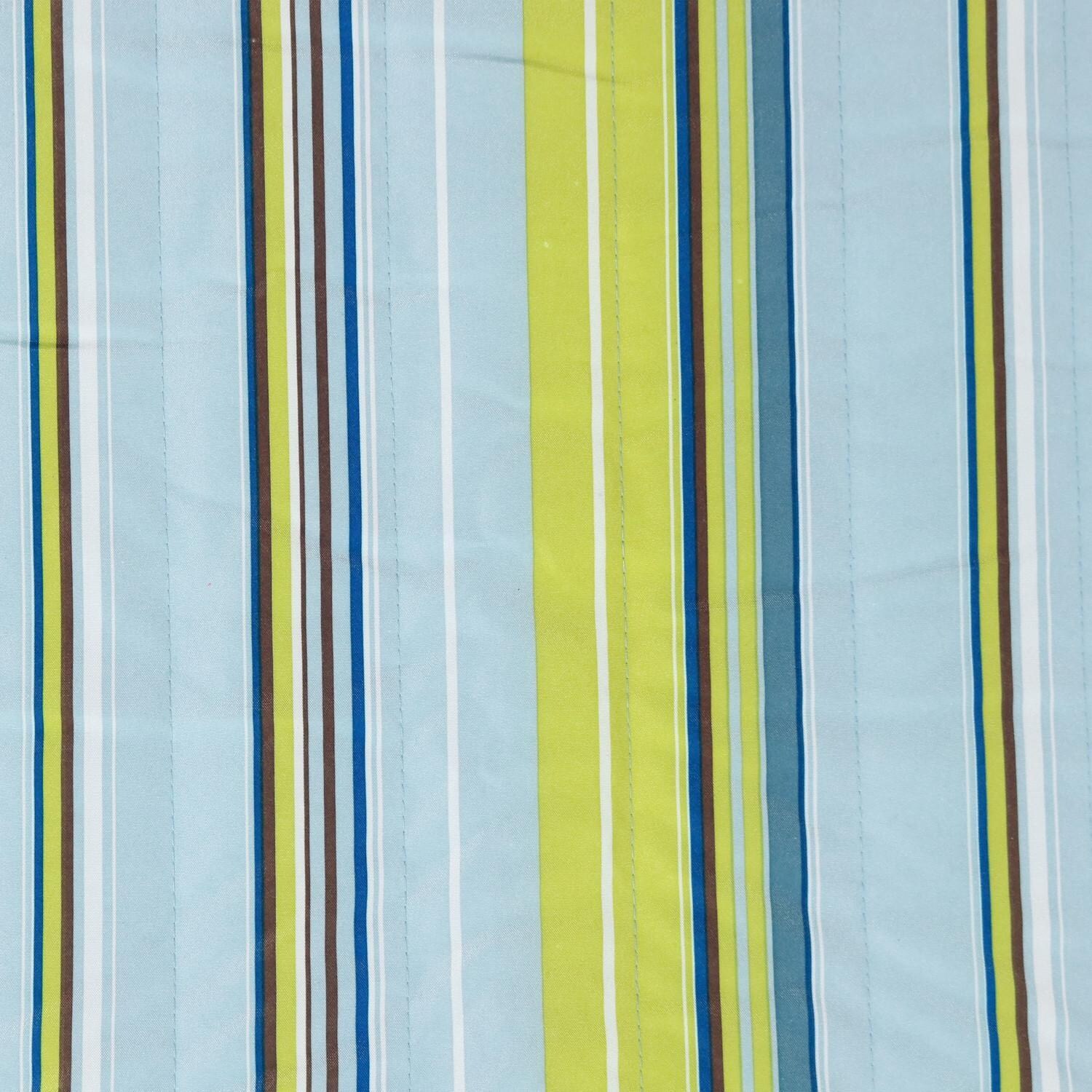 Ultimate Patio Quilted Double Hammock w/ Universal Multi-Use Stand & Pillow - Blue & Green - Fabric Swatch thumbnail