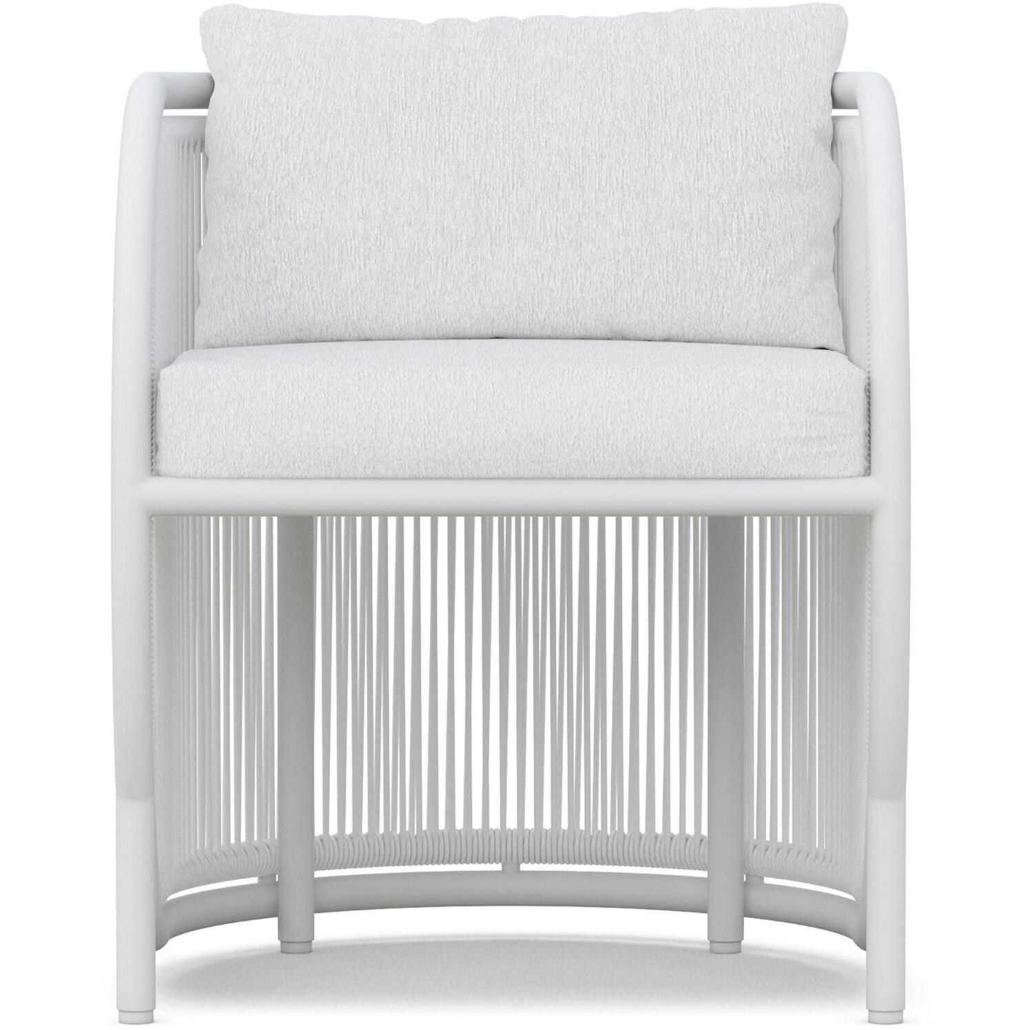 Azzurro Living Kamari Woven Rope Dining Chair in Sand/Cloud - Front - White Background thumbnail