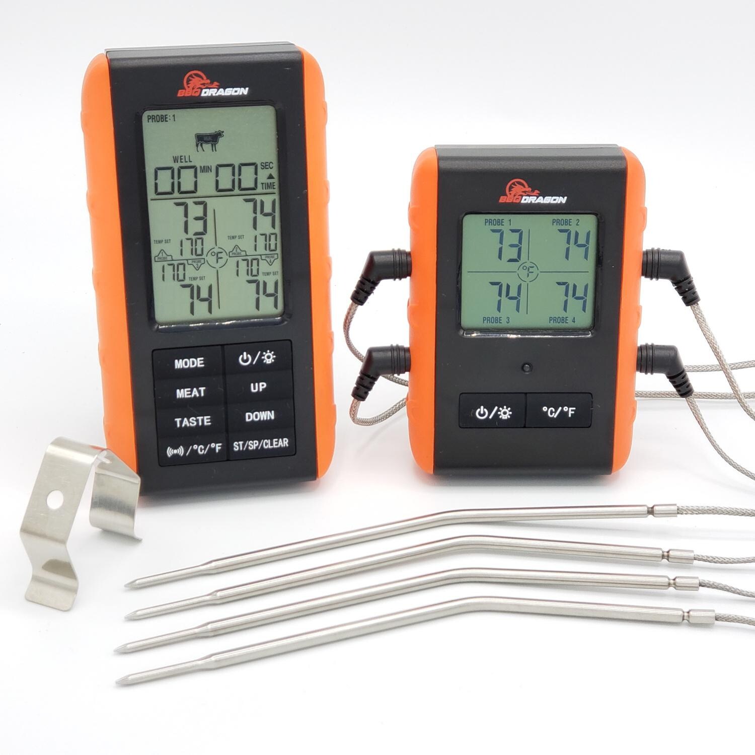 BBQ Dragon BBQD366 Remote Wireless Meat Thermometer w/ 4-Probes thumbnail