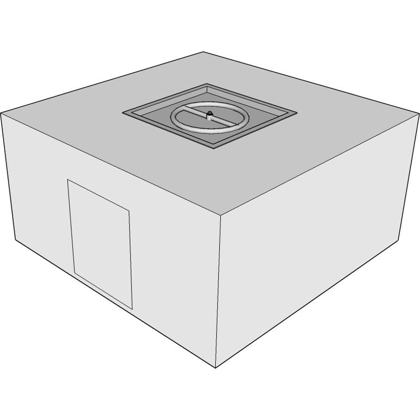 Square Ready to Finish Fire Pit Form with Access Door thumbnail