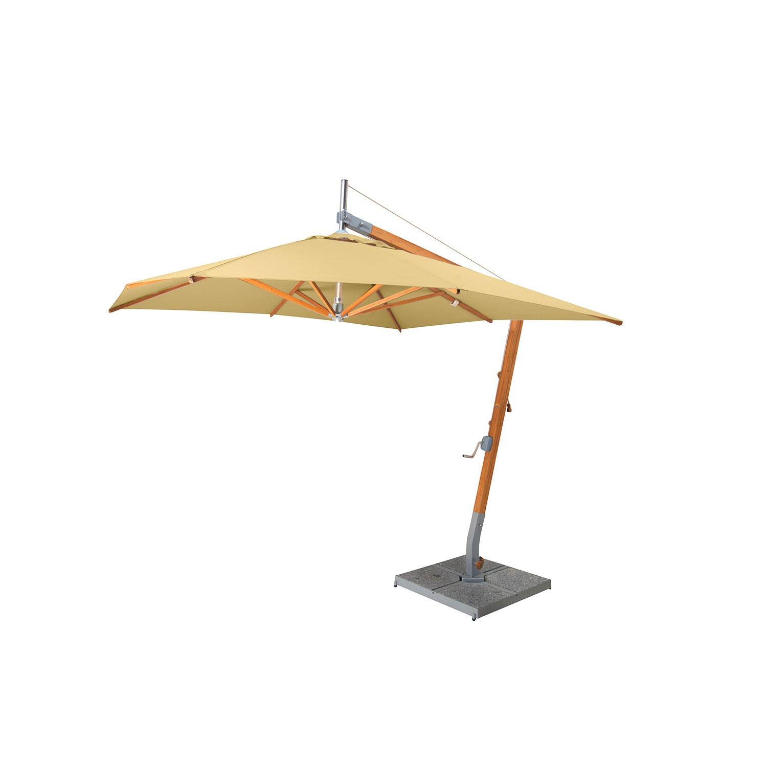 Bambrella Sirocco 8.5 Ft Square Sidewind Bamboo Umbrella - Harvest Wheat thumbnail