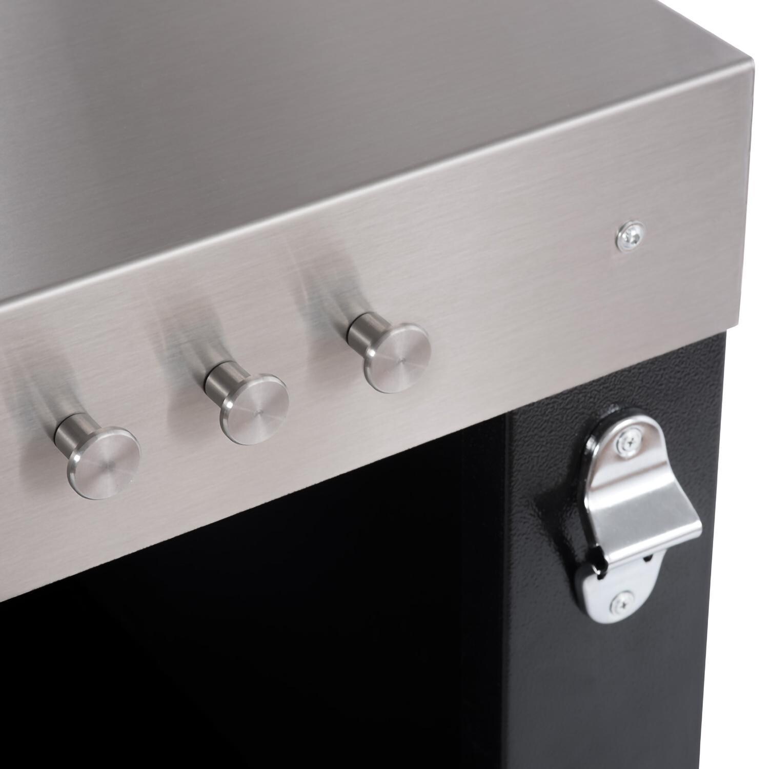 Alfa Pizza 51-Inch Stainless Steel Multi-Functional Base & Prep Station - Tool Hooks & Bottle Opener thumbnail