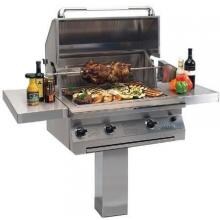 Solaire 30 Inch All Convection Natural Gas Grill With Rotisserie On In-Ground Post - SOL-AGBQ-30-IGP-NG image