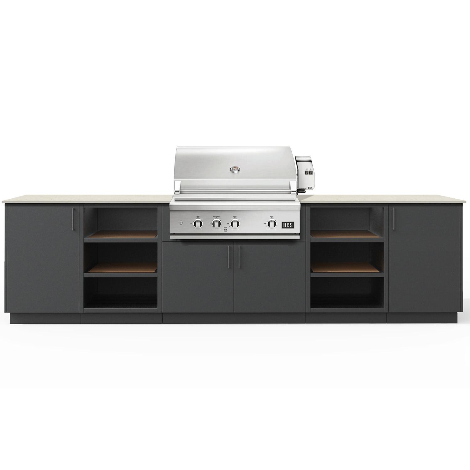 Urban Bonfire Savannah 36 Outdoor Kitchen w/ DCS Natural Gas Grill, Danae Dekton Countertop & Anthracite Finish - B-Savannah-36-DCS-Danae-Anthracite