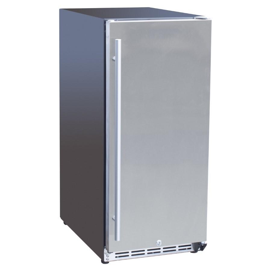 American Made Grills AMG-RFR-15S 15-Inch Outdoor Rated Fridge w/Stainless Door - Closed Angled View thumbnail