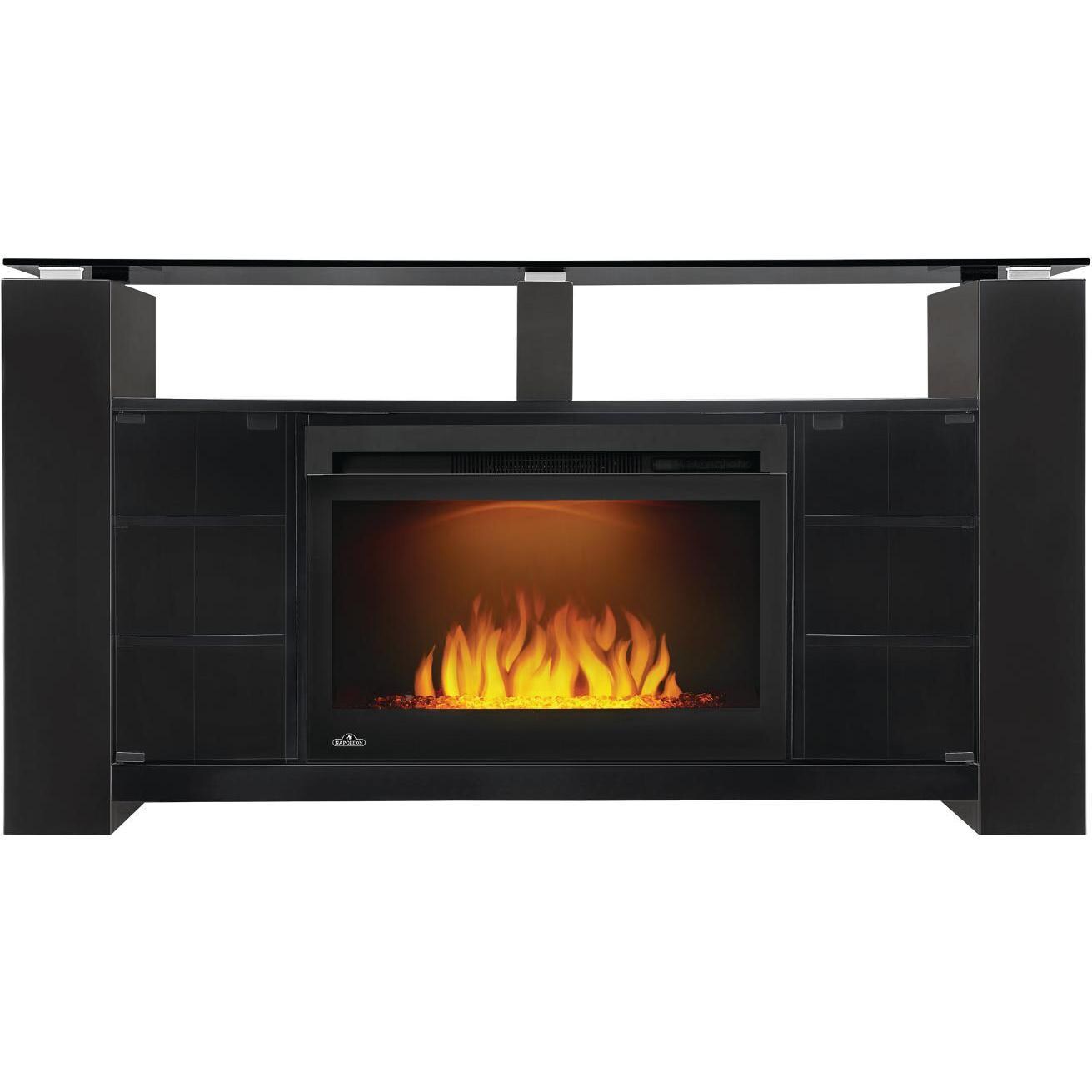 Napoleon NEFP27-1015B 60-inch Foley Electric Fireplace Media Console - Glossy Black - Orange LED thumbnail