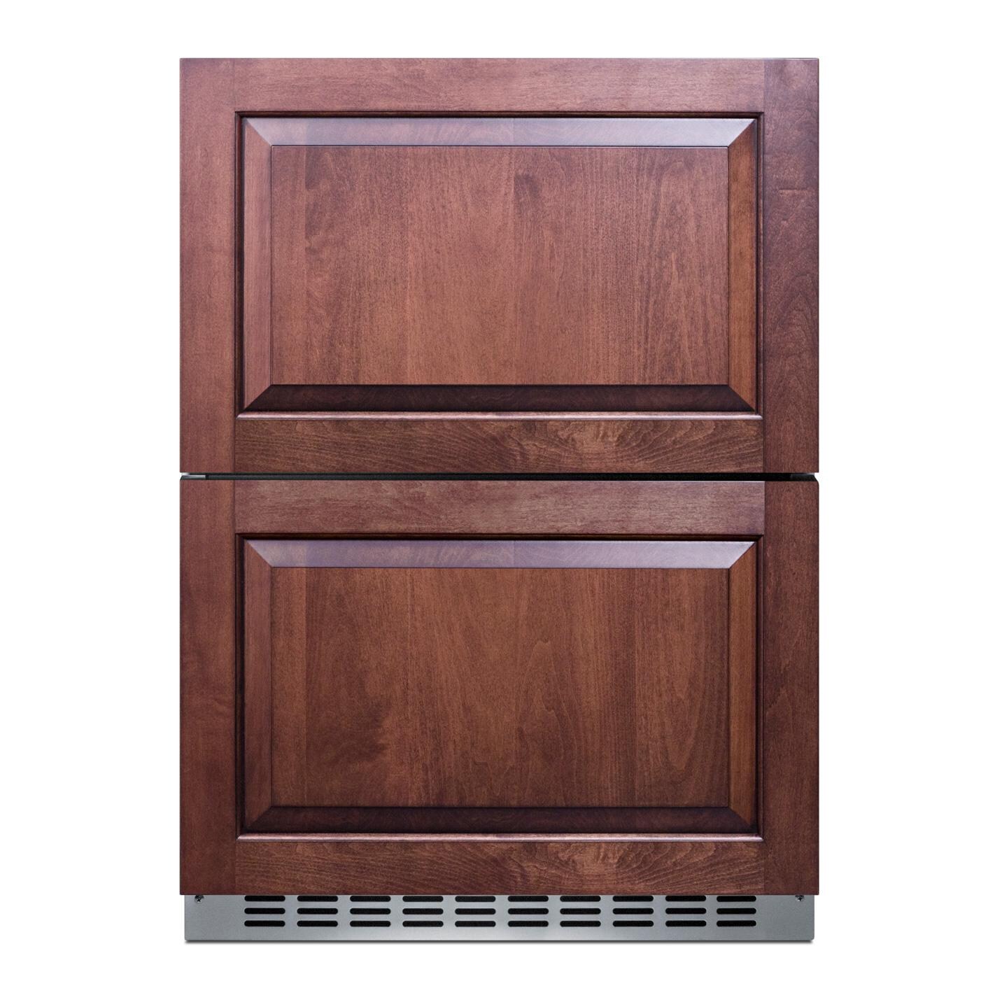 Summit 24-Inch 3.32 Cu. Ft. 2-Drawer Refrigerator-Freezer, ADA Compliant - Custom Panel - ADRF244CSS