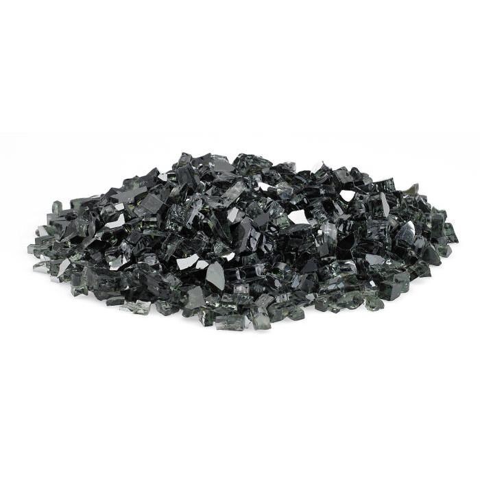 BBQGuys Signature AFF-BLKRF-10 1/4-Inch Black Reflective Fire Glass - Glass Pile thumbnail