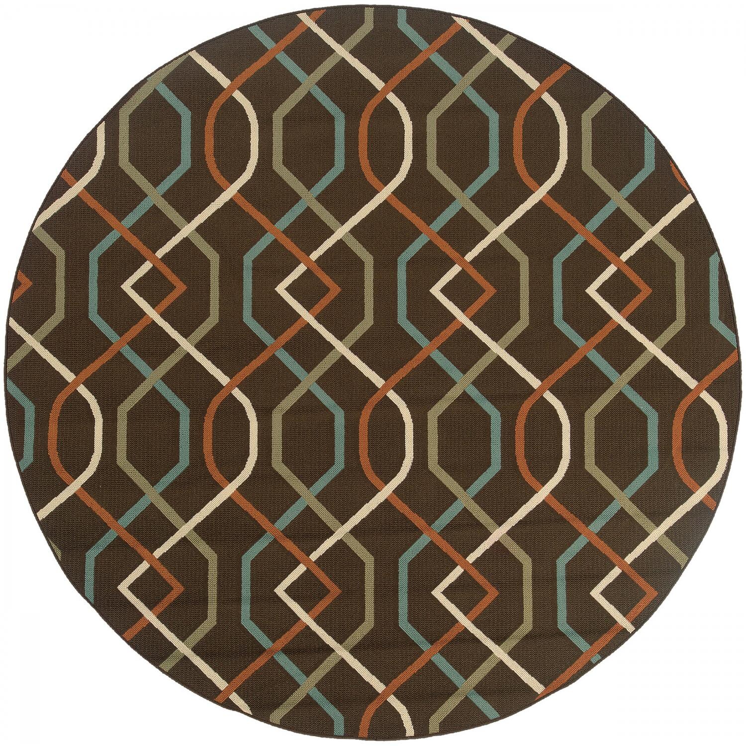 Oriental Weavers Montego 7.10 Ft. Round Indoor/Outdoor Rug - 896N thumbnail