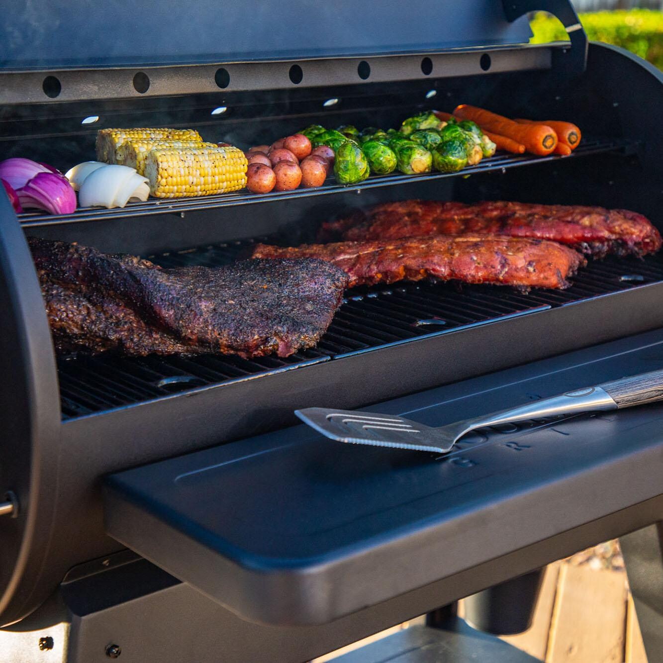 Louisiana Grills - 10639 - LG1000BL Black Label Series Pellet Grill - In Use thumbnail