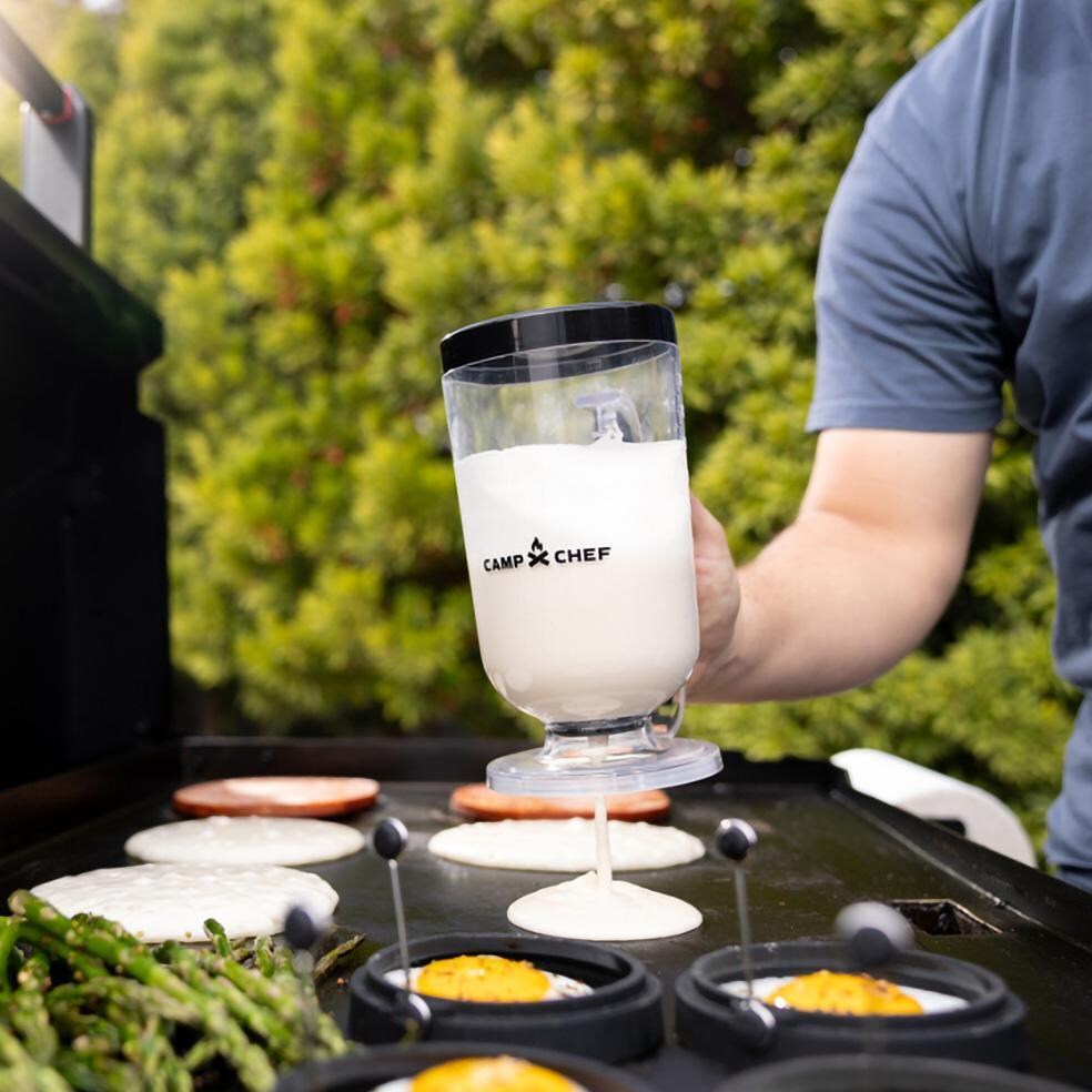 Camp Chef BFSET6 6 Pc Breakfast Kit - Batter Dispenser From the Side - Detail thumbnail