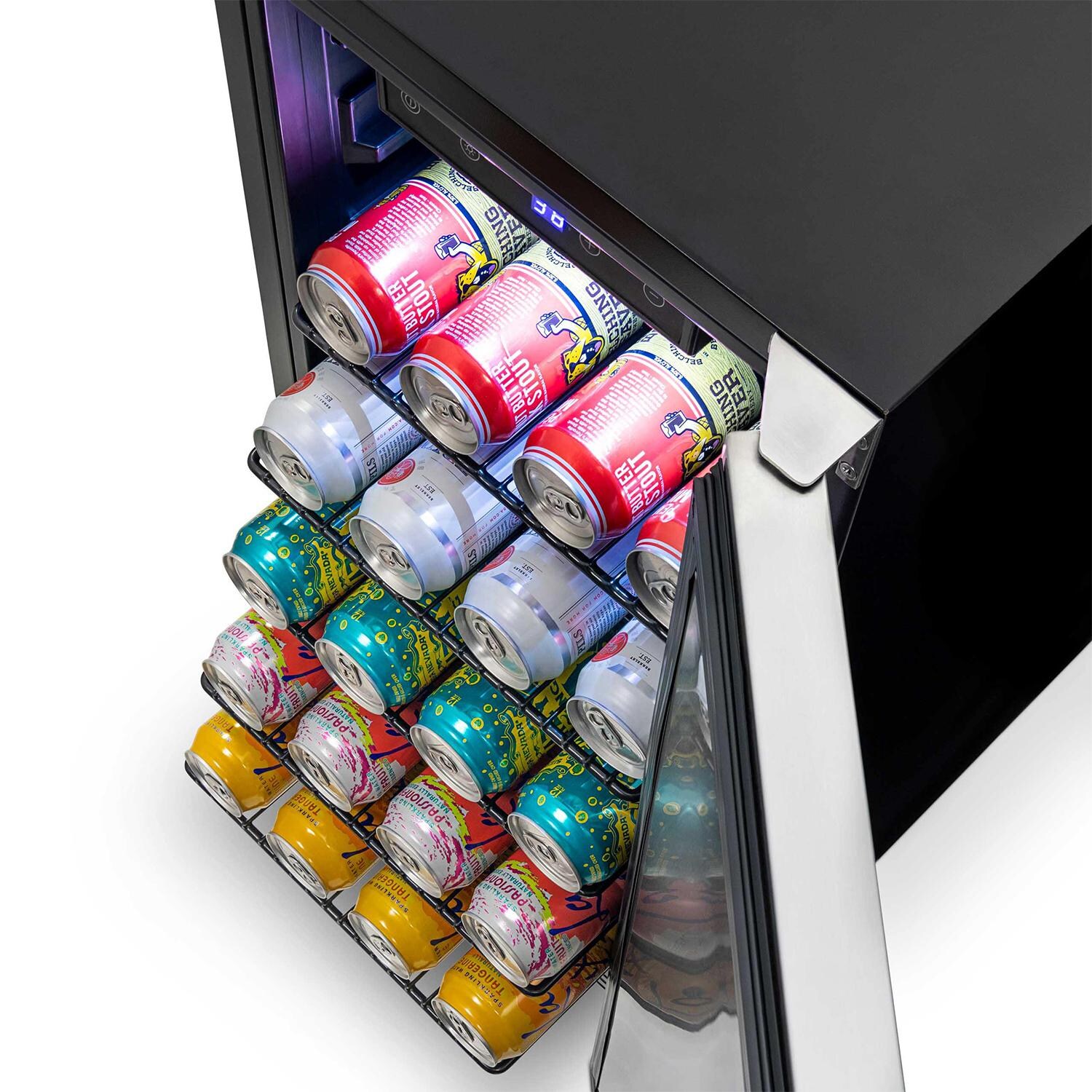 Newair NOF090SS00 15-Inch Built-in 90 Can Outdoor Beverage Fridge - Pull Out Shelves thumbnail