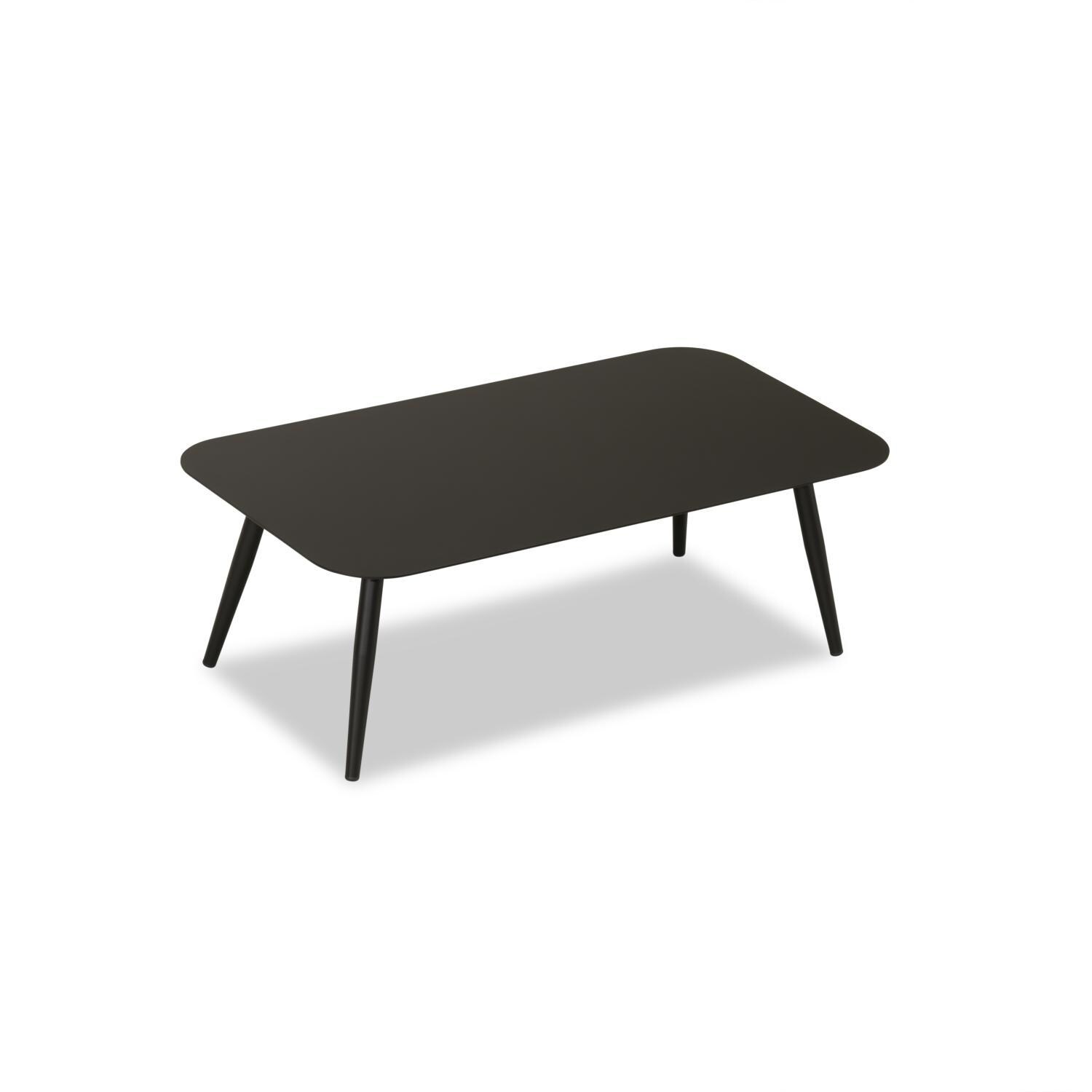 Lakeview Midnight Cove 46 1/2 Inch Black Aluminum Coffee Table - Top - White Background thumbnail