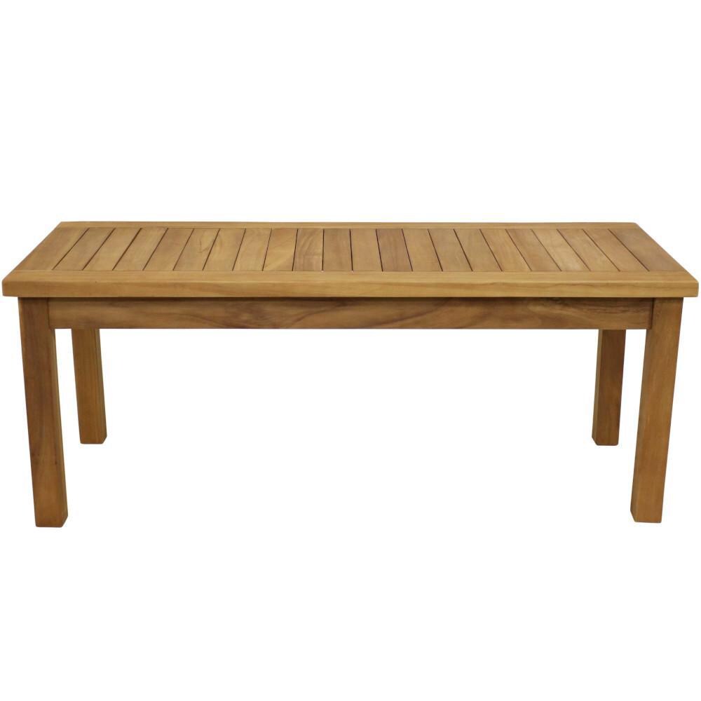 Ultimate Patio Wooden Teak Outdoor Coffee Table - Front View thumbnail