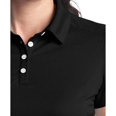 Nike Golf Ladies Dri-Fit Pebble Texture Polo Shirt - Black