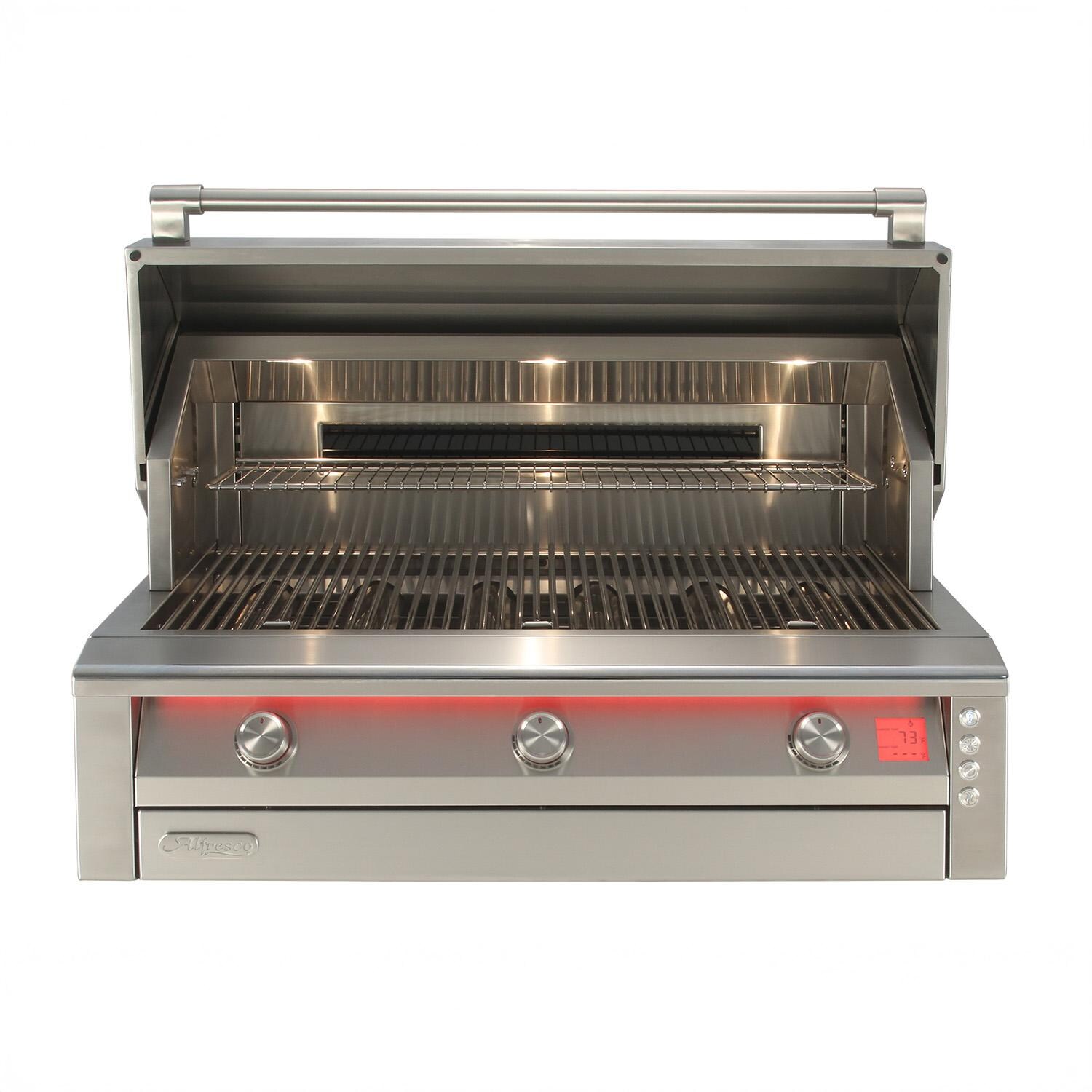 Alfresco Grills AIPG-42-NG AIPG 42-in 3 Burner Built-In Natural Gas Grill - Grill - White Background thumbnail