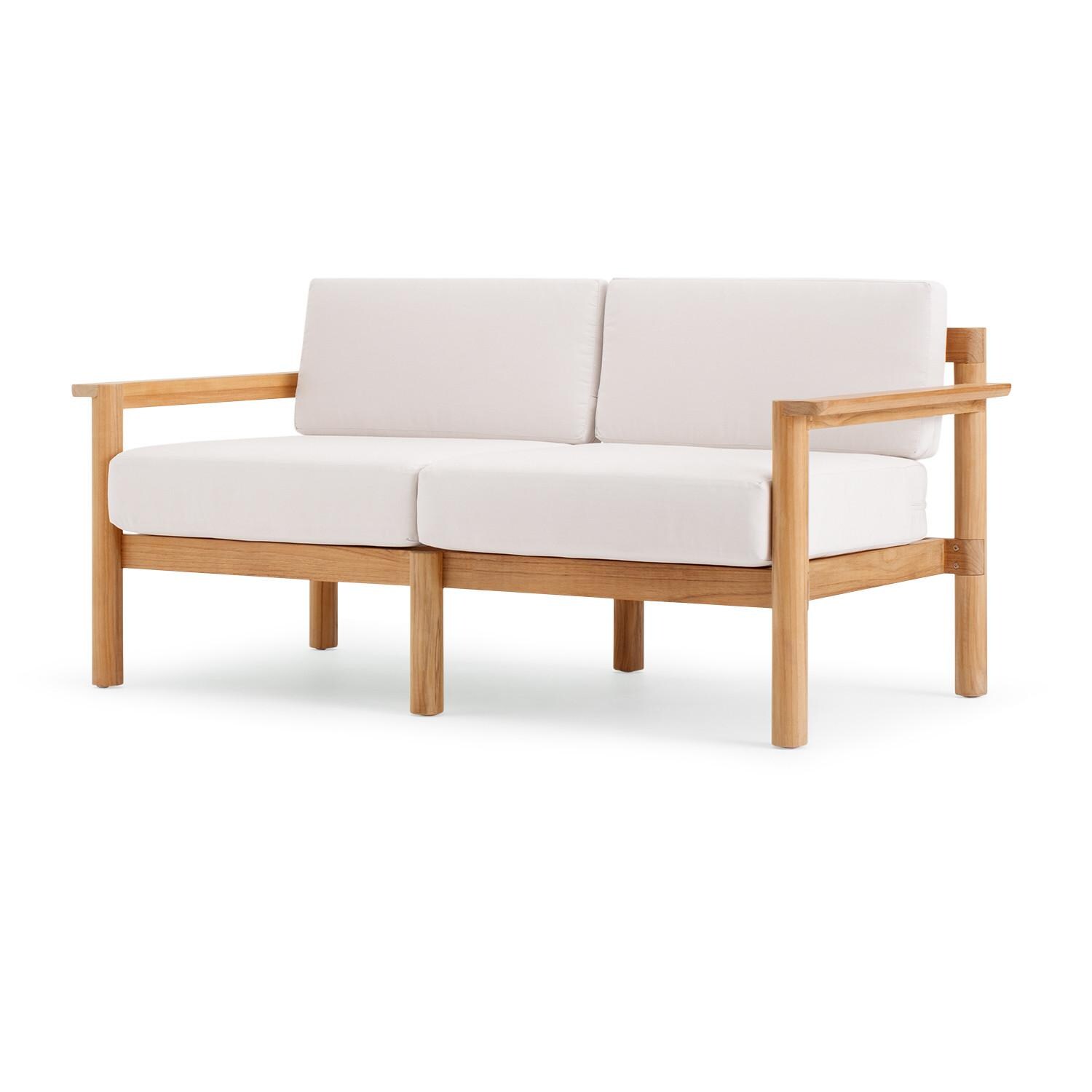Neighbor HVN-LOVE-CA-2 Loveseat W/ Teak Arms thumbnail