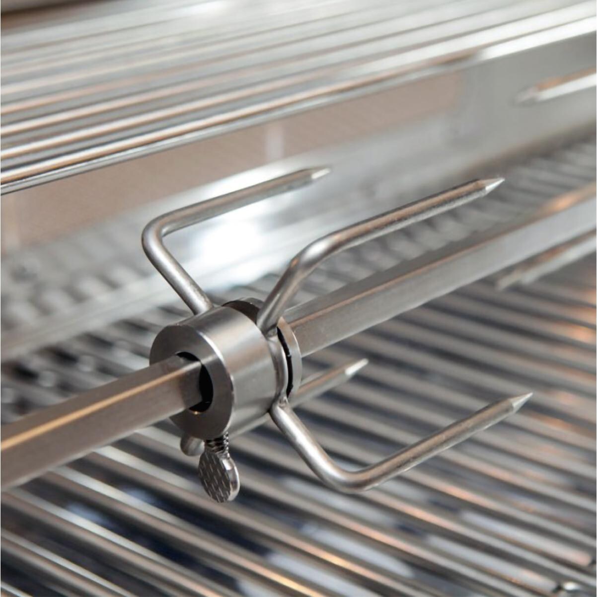Turbo BTE3221BNG Elite 32-Inch 4-Burner Built-In Gas Grill - Rotisserie Fork Detail thumbnail