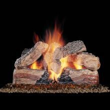 Rasmussen 20-Inch Evening Desire Gas Log Set With Vented Natural Gas Custom Embers Pan Burner - Match Light