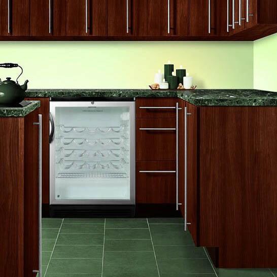 Summit Commercial 36 Bottle Built-In / Freestanding Wine Cellar / Cooler - SWC6GBLBI - Built-In View thumbnail