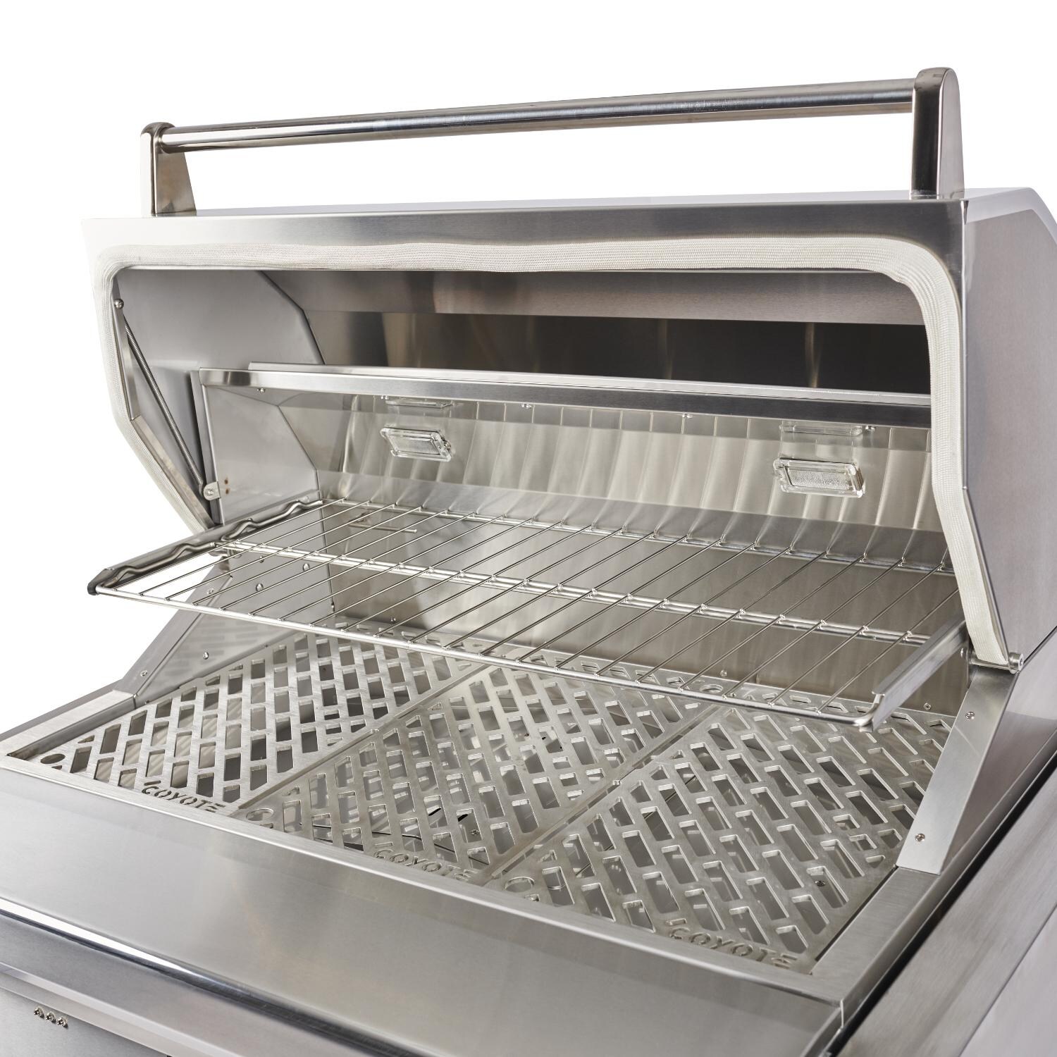 Coyote - C1P36 - 36-Inch Built-In Pellet Grill - Versa-Rack Double Warming Rack thumbnail