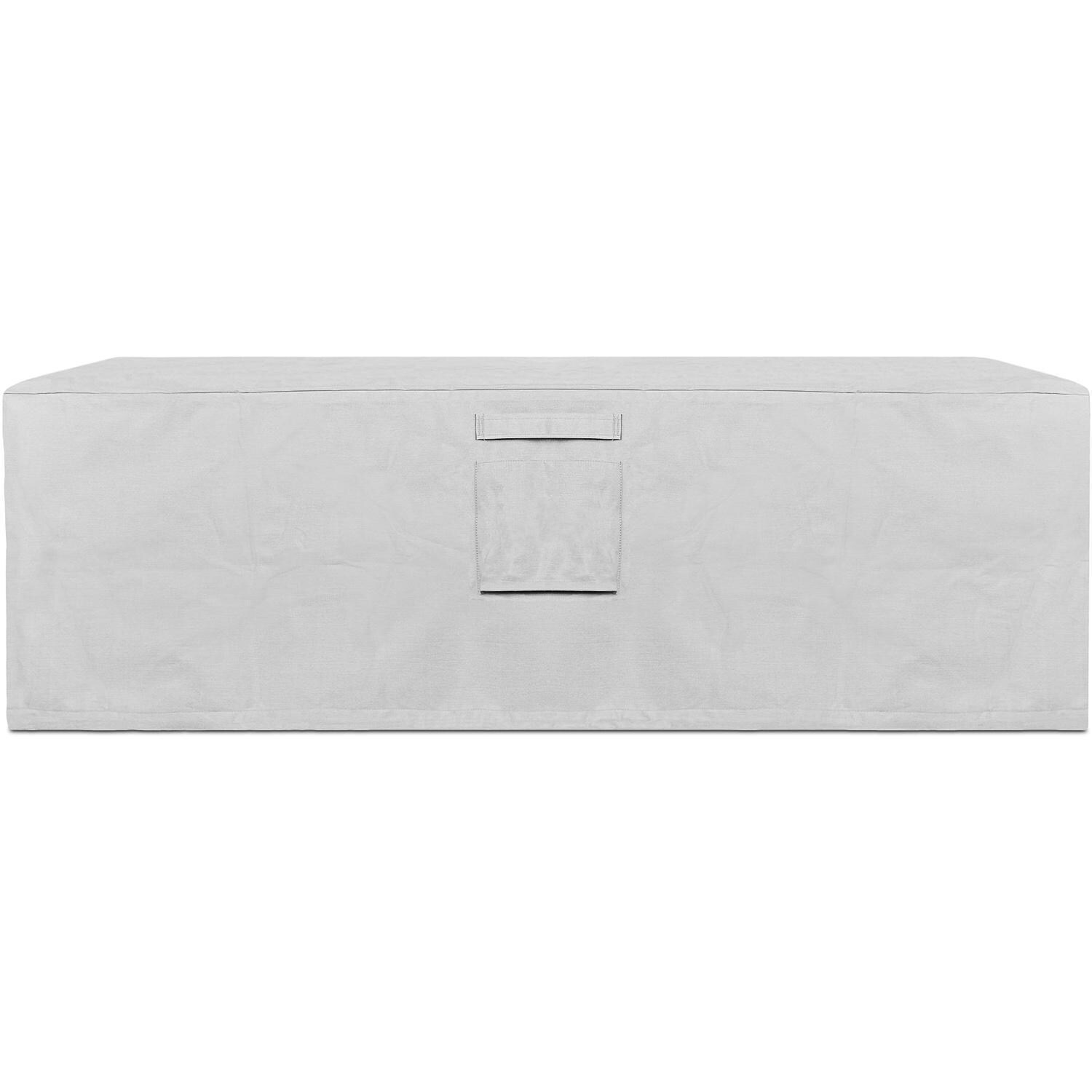 Hickory Bay 3708LP-SMK 60 Inch Rectangular GFRC Propane Fire Pit Table in Smoke by BBQGuys Signature - Cover - Detail
