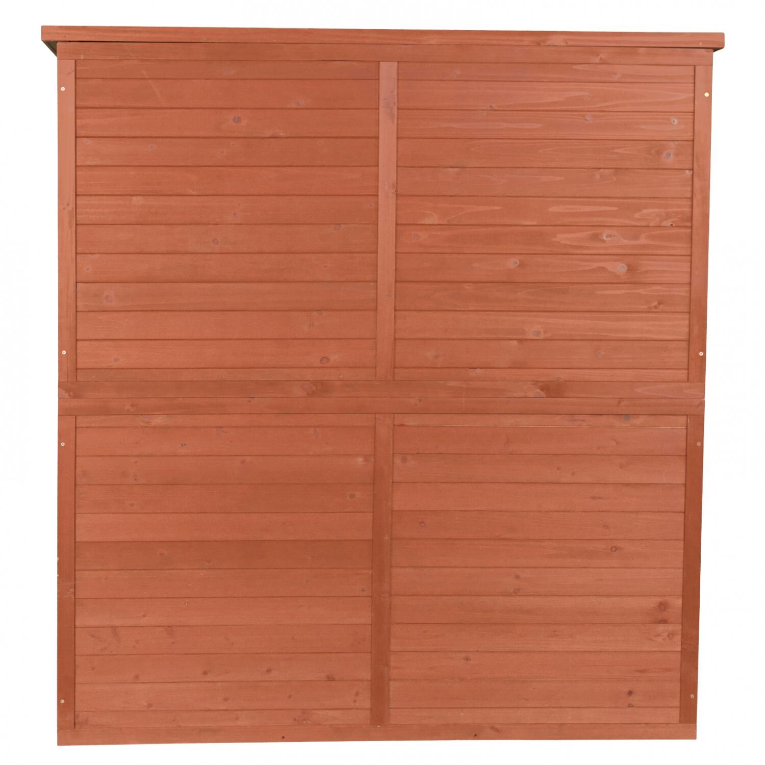 Leisure Season 4 Ft. 11 In X 2 Ft. 7 In. Medium Wood Storage Shed - Back View thumbnail