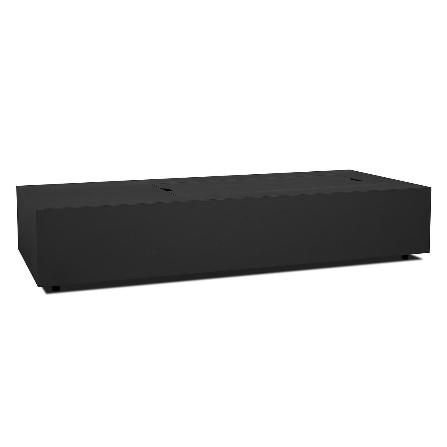 Elysian 75-in Rectangular Steel Propane Fire Pit Table in Black by Lakeview - Covered - White Background thumbnail