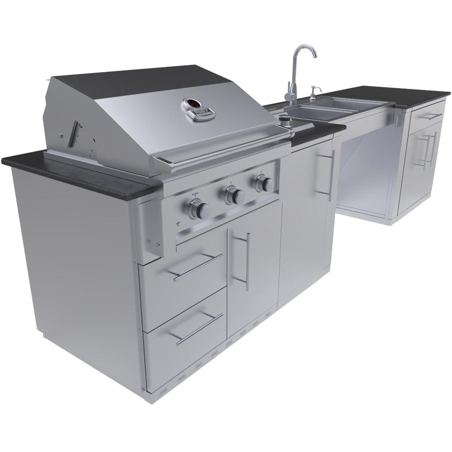 Sunstone Grills SCPCABANA-NG CABANA 10 Ft 8 In ADA Compliant Grill Island Package in Natural Gas - Front Angle 1 - White Background thumbnail