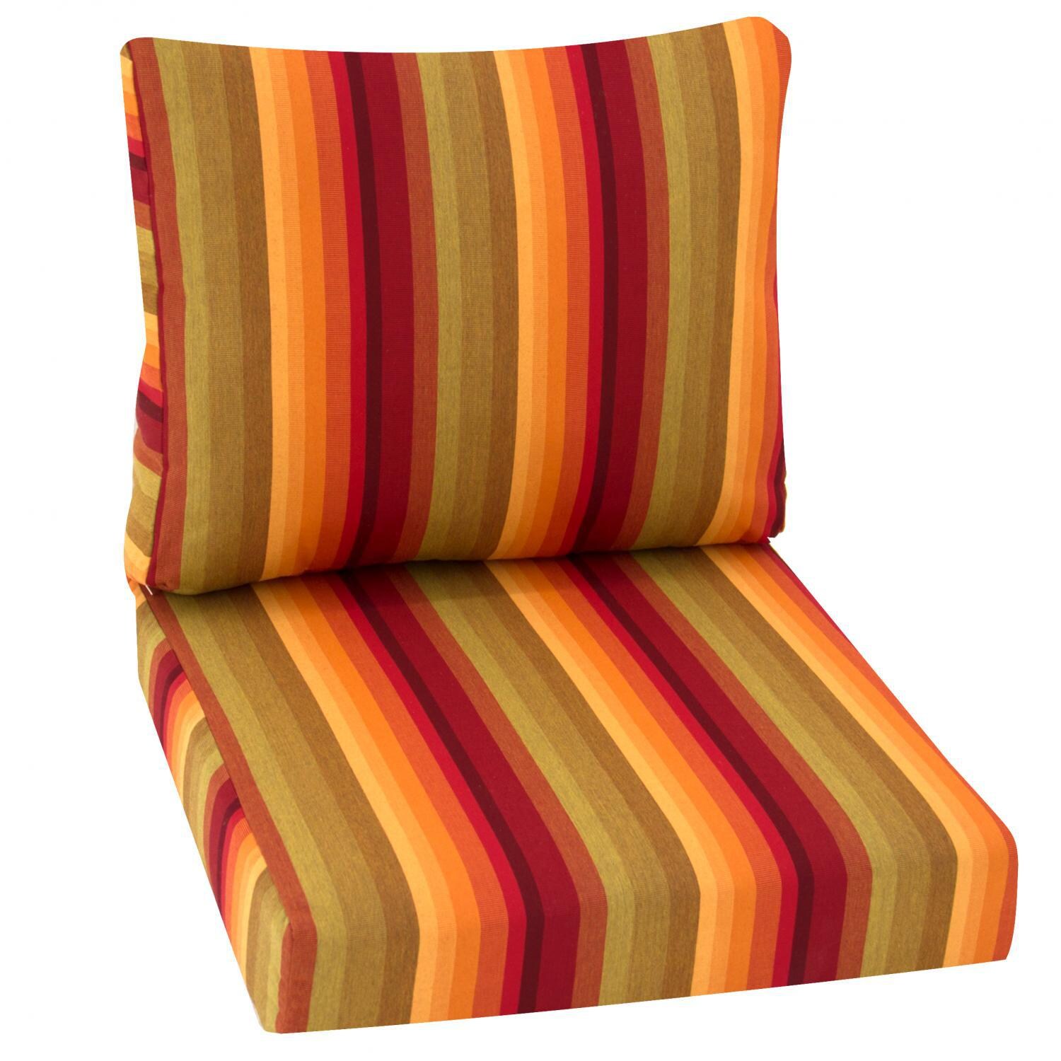 Sunbrella Astoria Sunset Large Outdoor Replacement Club Chair Cushion