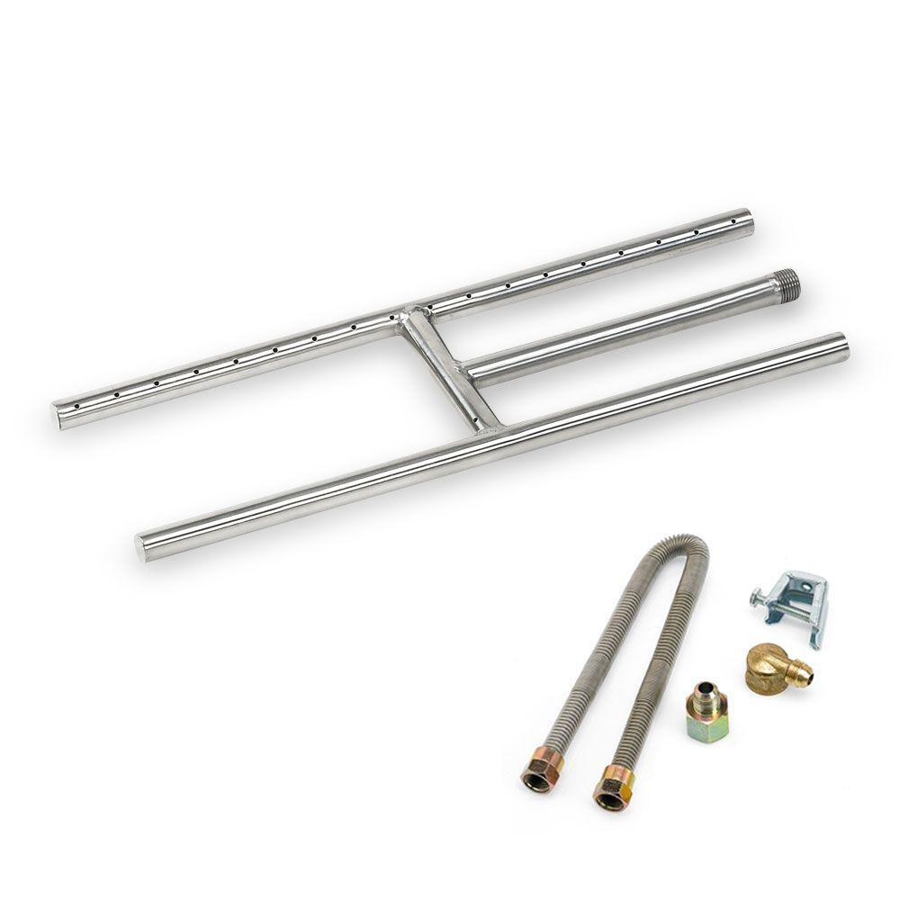 BBQGuys Signature SS-H-18 18 X 6-Inch Stainless Steel H-Style Burner - Natural Gas thumbnail