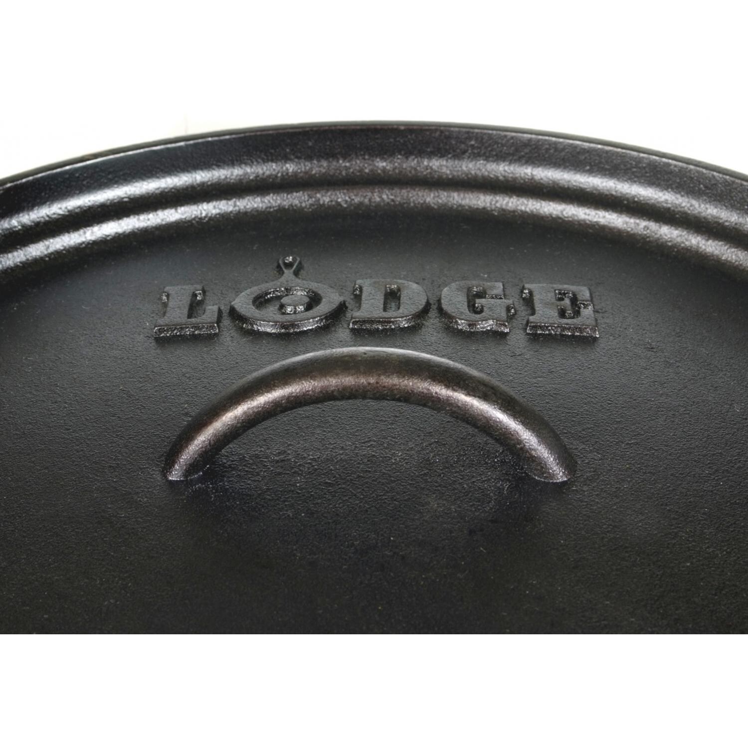 Lodge 10Inch Seasoned Cast Iron Lid For Camping Dutch Oven L10CL3