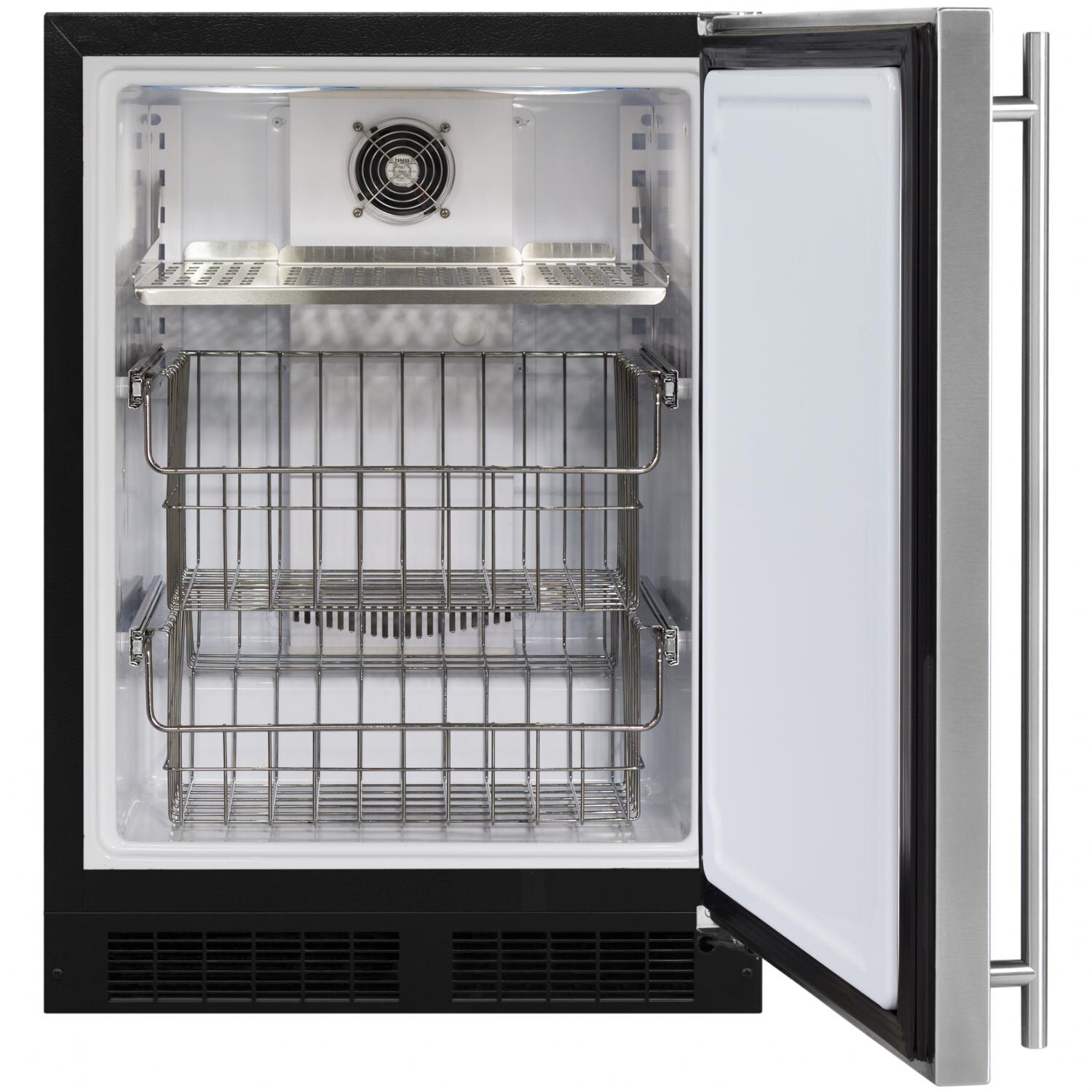 Marvel 24-Inch 4.7 Cu. Ft. Right Hinge Built-In Freezer - Stainless Steel - Interior View thumbnail