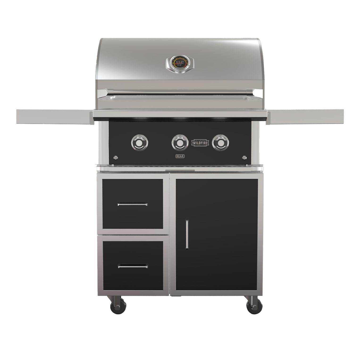 Wildfire Ranch Pro 30-in Black 304 SS Natural Gas Grill w/ Freestanding Cart - Display - White Background thumbnail