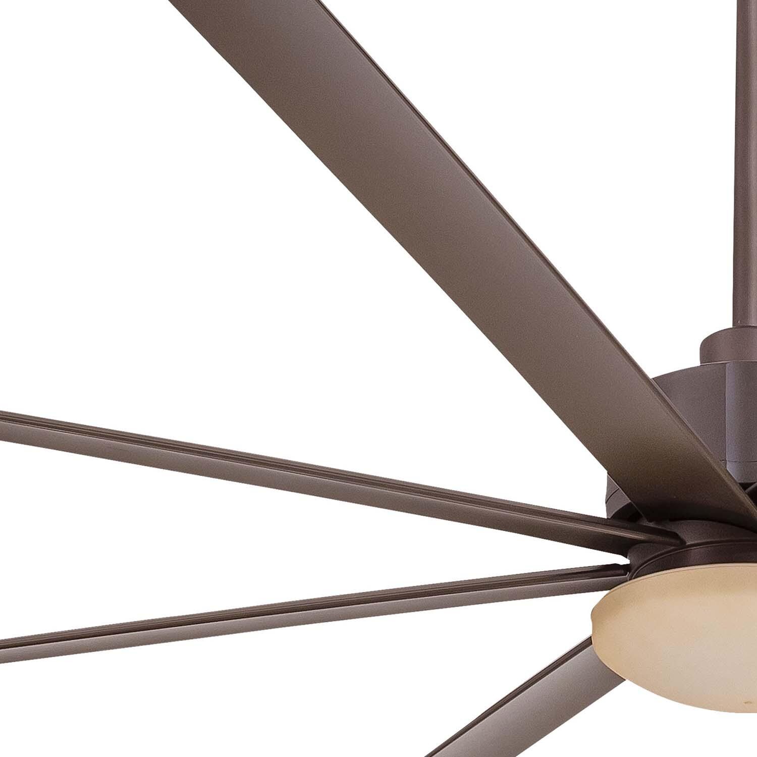 Minka-Aire F888L-ORB Slipstream 65-Inch 8-Blade LED Ceiling Fan in Oil Rubbed Bronze Finish w/ Oil Rubbed Bronze Blades & Tinted Opal Glass - Left Side thumbnail