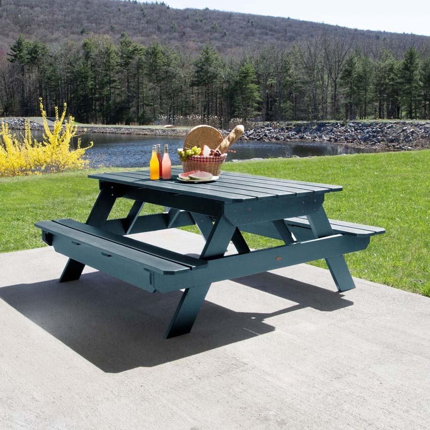 Lookwood 71 Inch Nantucket Blue Recycled Plastic Picnic Table by Lakeview Outdoor Designs