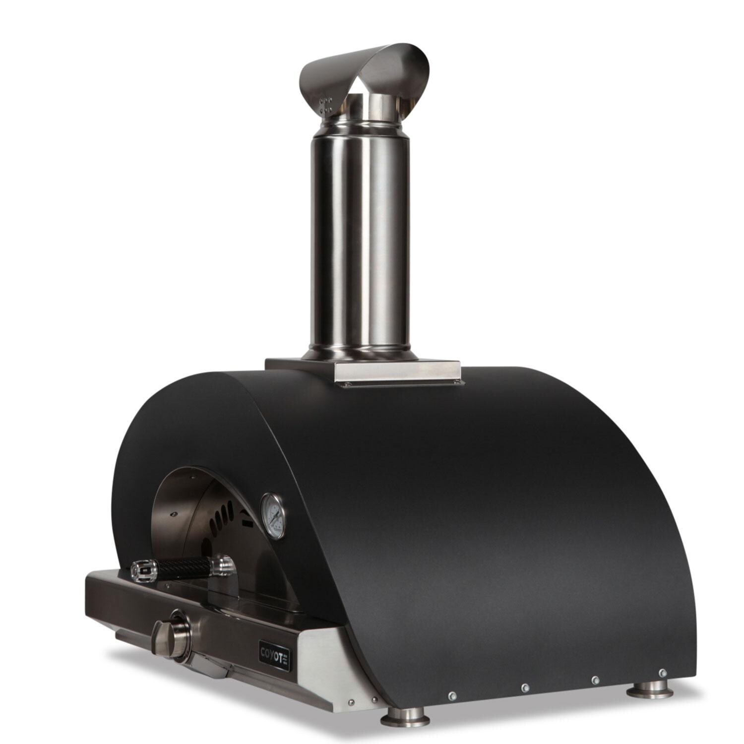 Coyote C1PZ30HMBLP 30 Inch Hybrid Propane Pizza Oven - Matte Black - Right View - White Background thumbnail