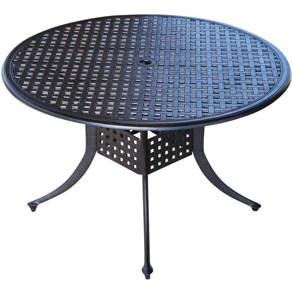 60-Inch Cast Aluminum Dining Table thumbnail