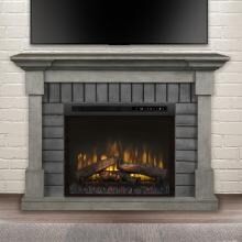 Dimplex - GDS28L8-1924SK - Royce 52-Inch Electric Fireplace & Mantel - Logs - Smoke Stack Gray