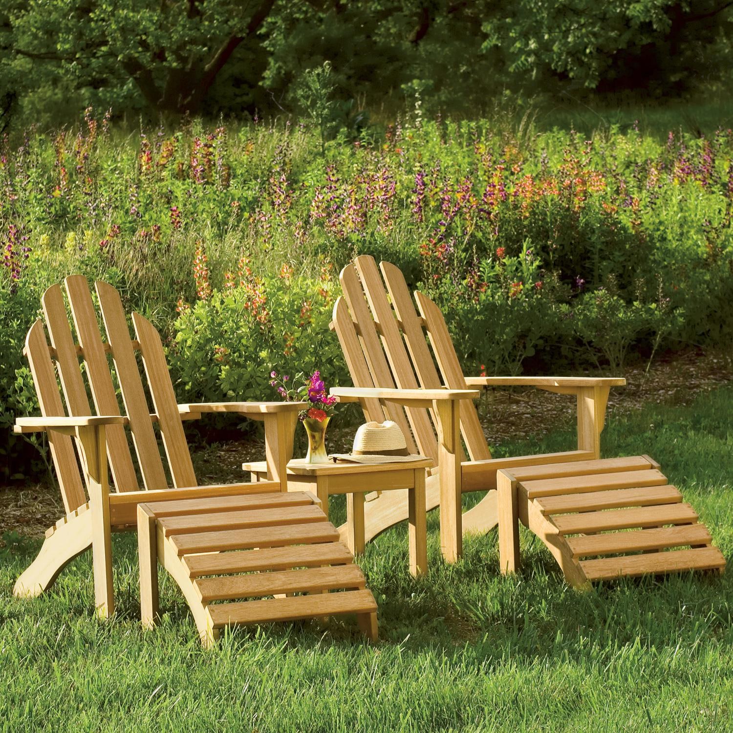 Oxford Garden Oxford Natural Teak Adirondack Chair - Garden thumbnail