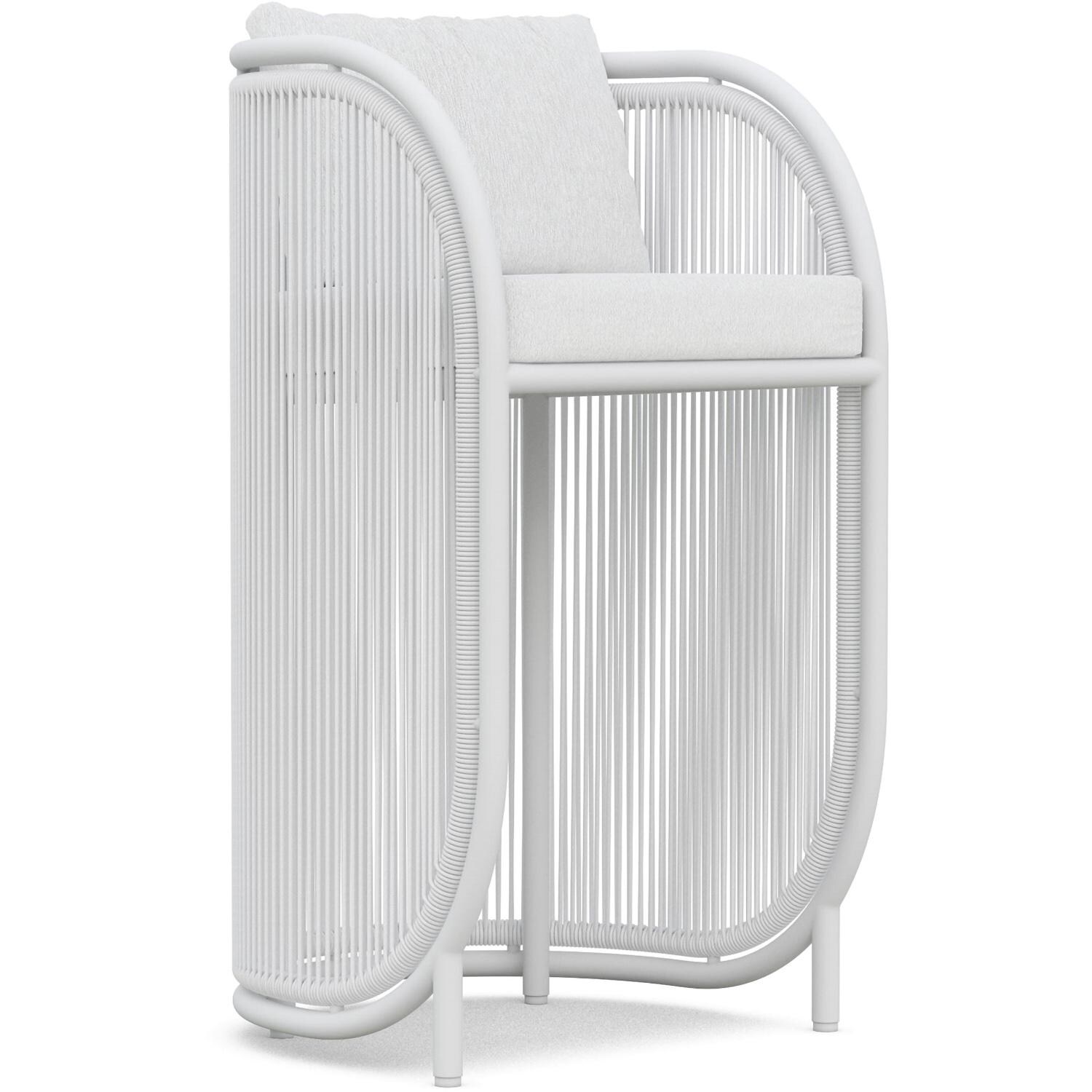 Azzurro Living Kamari Woven Rope Bar Stool in Sand/Cloud - Angled - White Background thumbnail