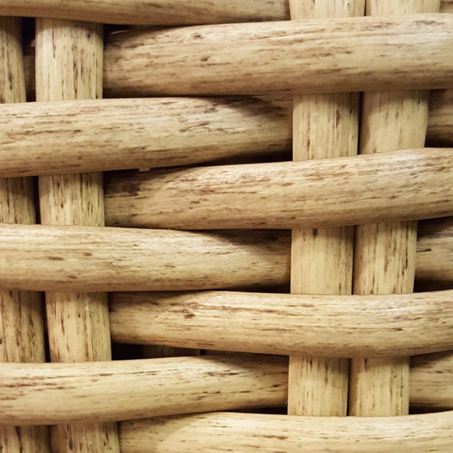 Leucadia 23 Inch Square Wicker Patio End Table -Wicker Detail thumbnail