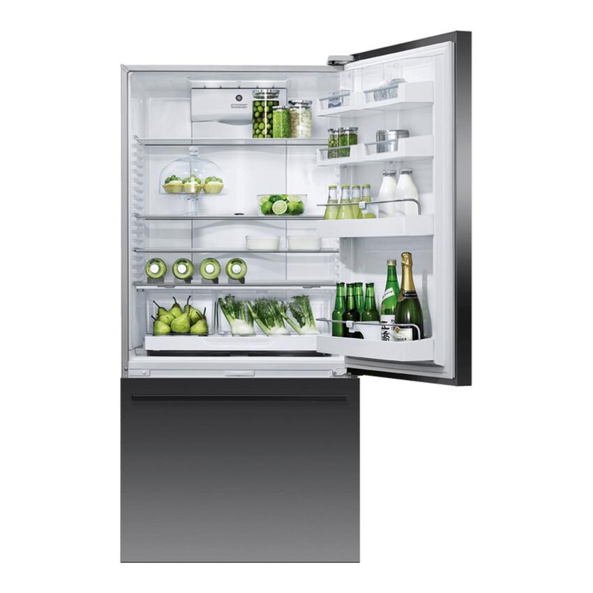 Fisher Paykel - RF1702DRUB5 - ActiveSmart 17.1 Cu. Ft. Refrigerator W/ Water Dispenser - Black Stainless Steel - Open thumbnail