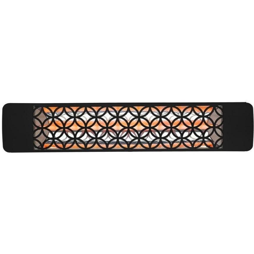 Eurofase Clover Series 39 Inch 2000 Watt Single Element Marine Grade 277V Electric Patio Heater in Black - EF20277B2