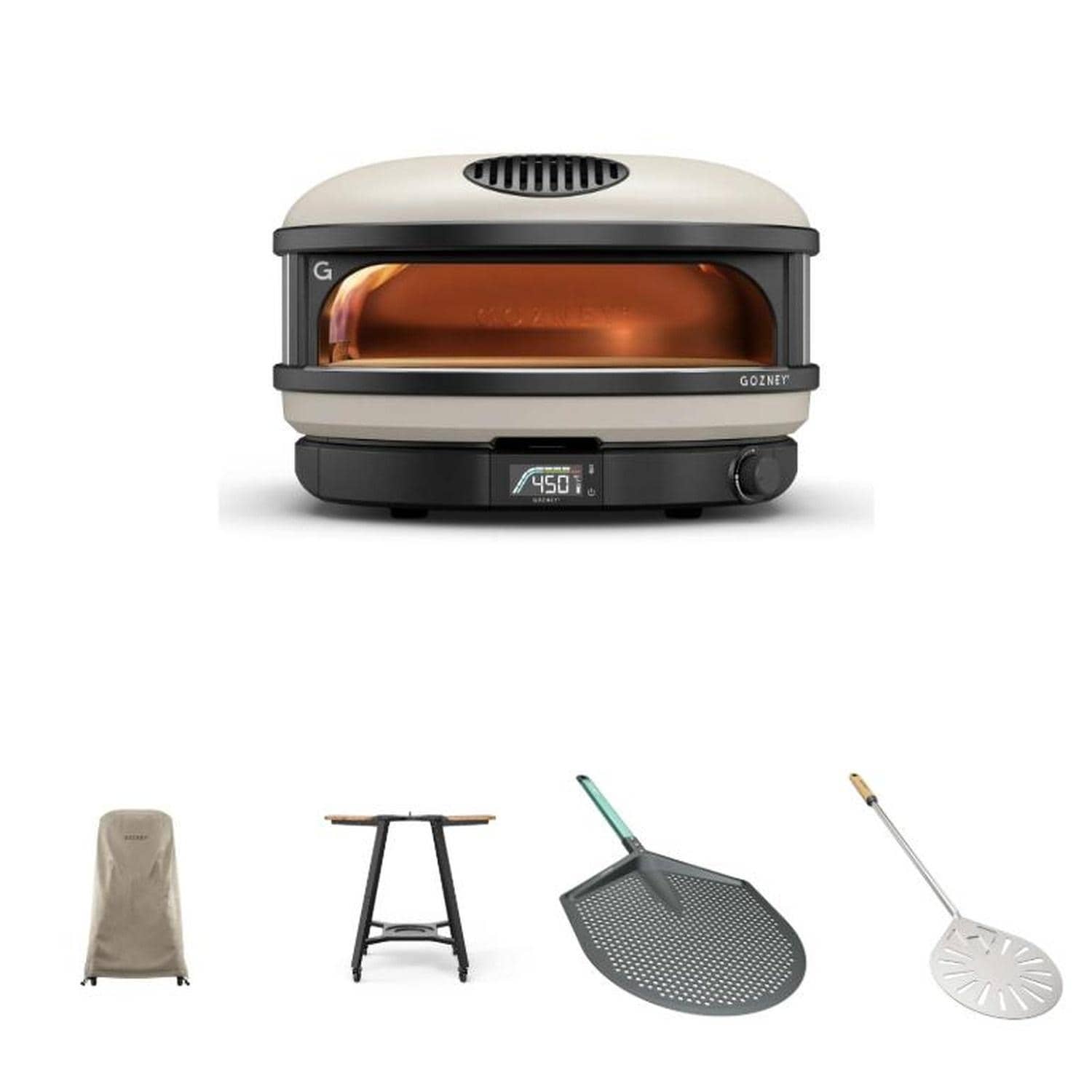 Gozney Arc XL Propane Pizza Oven Bundle w/ Stand, Cover & Peels - Bone