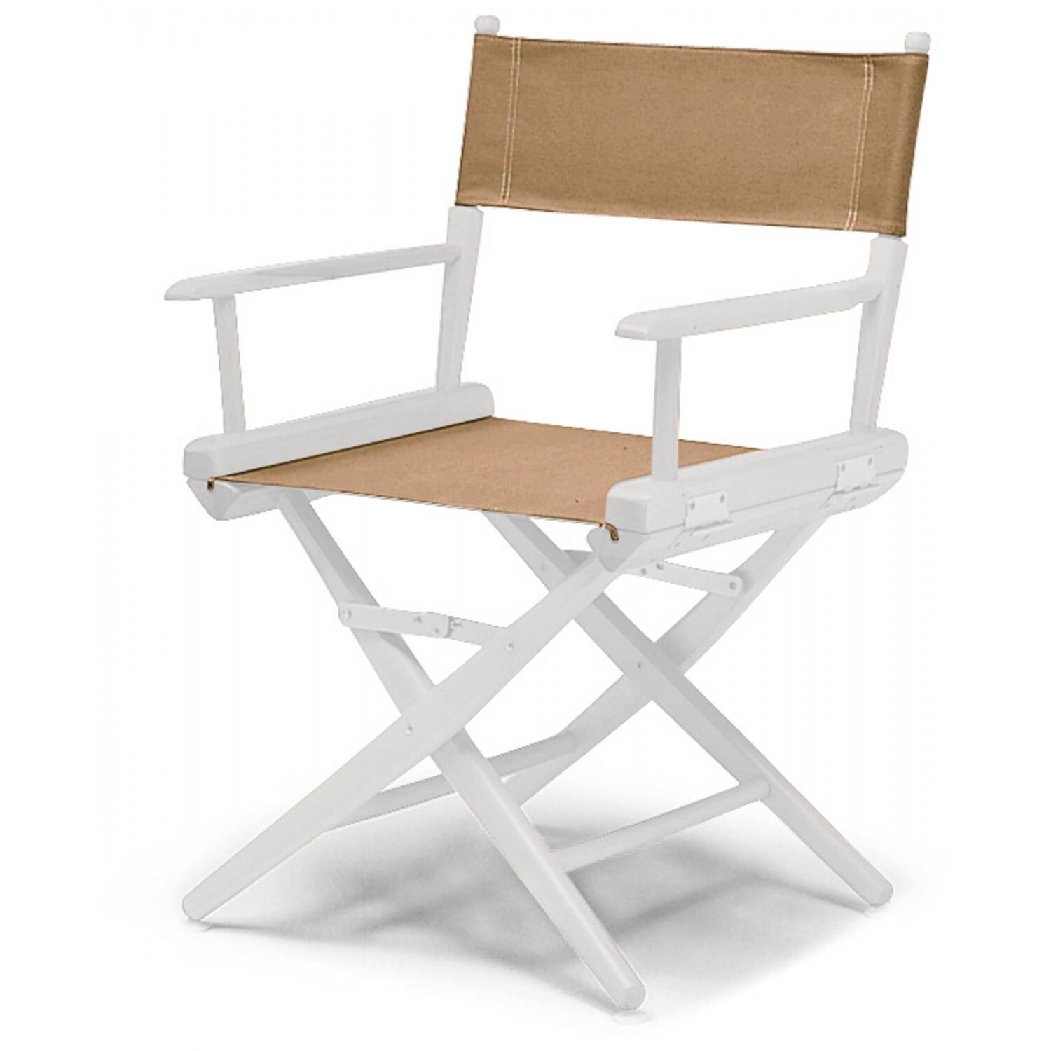 World Famous Dining Height Director Chair By Telescope Casual - White/Stucco